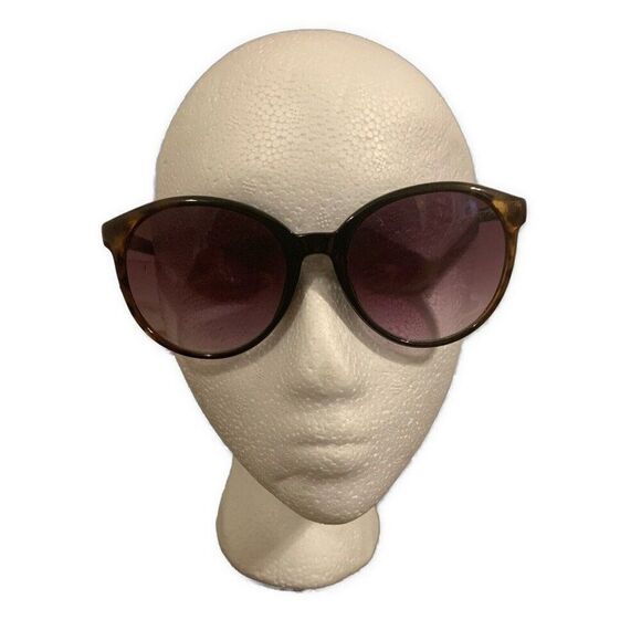 Hand Polished Vintage Womens Brown Black Tortoise Round Sunglasses #34 - Picture 1 of 4